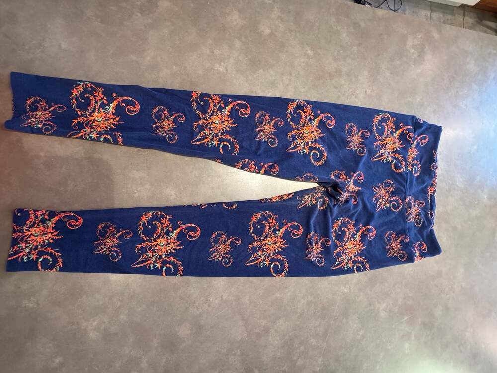 LuLaRoe IRMA Blue & Red Loose Fit Tunic Top Women's Size XS Extra Small NWT